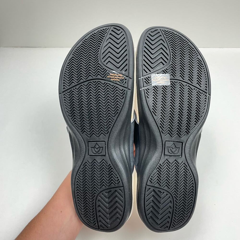 Spenco | 9.5D NWOB Sierra Black Leather Orthotic Comfort Thong Flip Flop Sandals - Picture 9 of 9